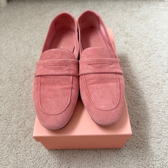 Mansur Gavriel Pink Suede Classic Loafers, Women size 38 - Picture 1 of 9
